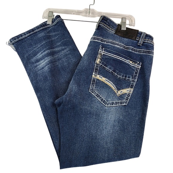 True Luck Other - True Luck 36x30 Blue Jean Straight Leg Y2K Skater Streetwear Grunge Western Work